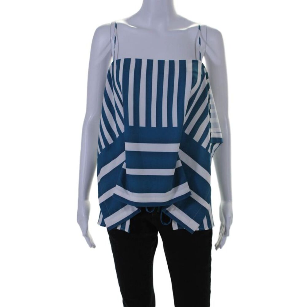 TOME Collective Womens Handkerchief Tank Top Blue Size 4 15087387